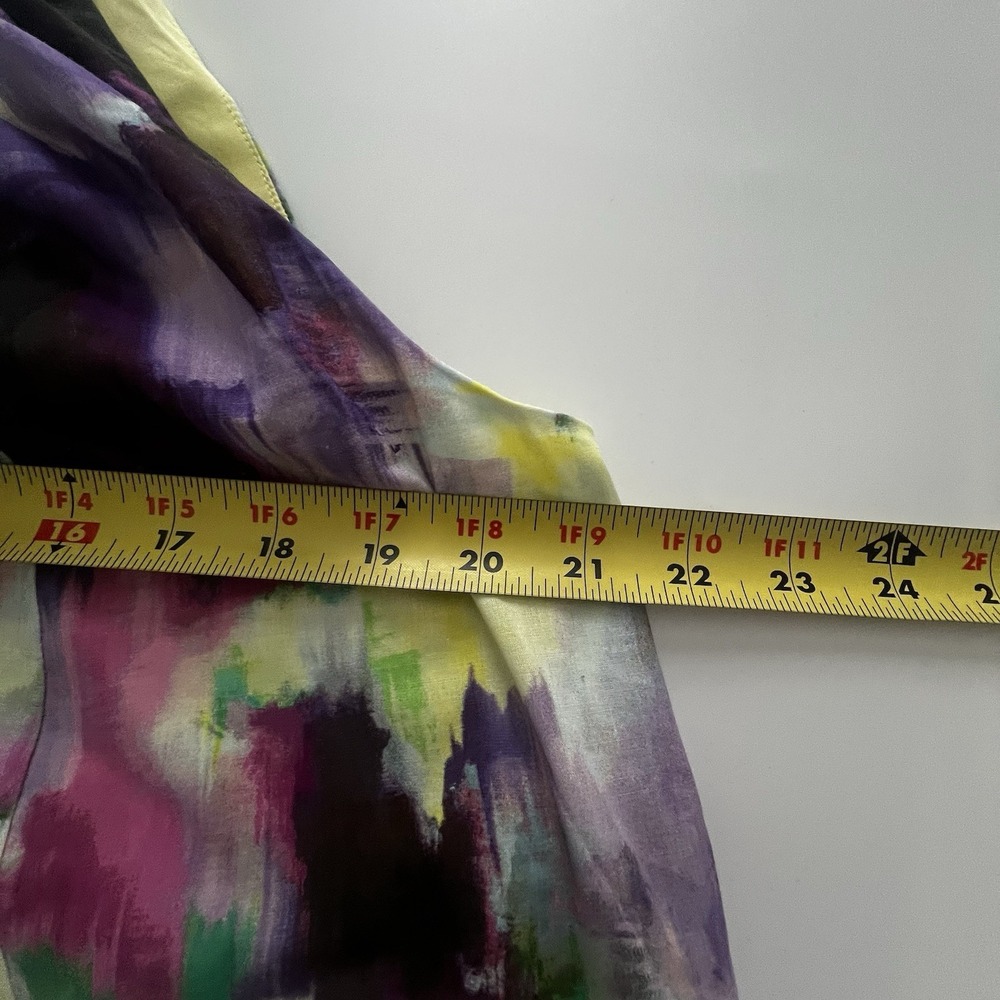 NWT 100% Cotton Lane Bryant Maxi Dress Watercolor Boho Trippy Artsy 10/12Petite - Picture 6 of 13